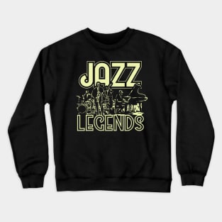 Jazz Legends-Vintage Jazz Club Theme Crewneck Sweatshirt